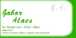gabor alacs business card
